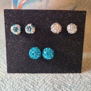 3 pairs fashion earrings